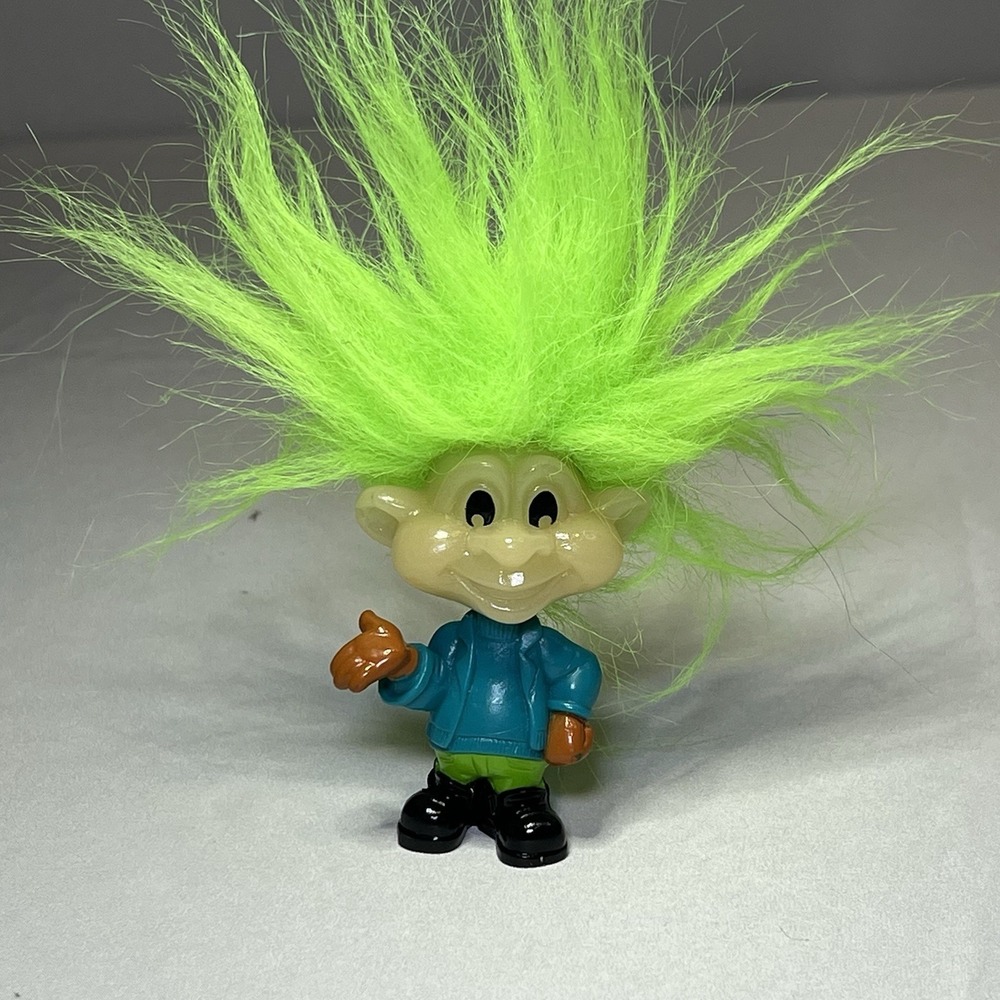 Vintage 1993‎ Glow In The Dark Trolls Burger king Kids Meal Green Hair Jaws BK